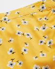 CINK Yellow White Floral Printed Midi A-Line Skirt