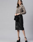 Women Animal Printed Casual Buttoned Top