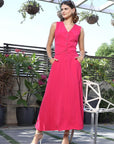 V-Neck Sleeveless Co-Ords pink