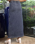 A-Line Maxi Skirt blue