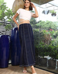 A-Line Maxi Skirt blue - CINK