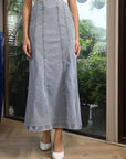 A-Line Maxi Skirt light-blue - CINK