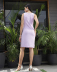 Round Neck Sleeveless Dress mauve
