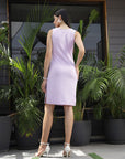 Round Neck Sleeveless Dress mauve