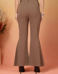 Brown Solid Regular Fit Trousers