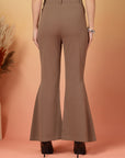 Brown Solid Regular Fit Trousers