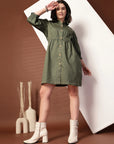 Shirt Collared mini dress