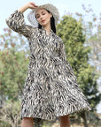Print Fit & Flare Dress