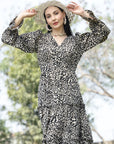 Animal Print Fit & Flare Dress