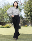 Women Opaque Printed Casual Buttoned Top