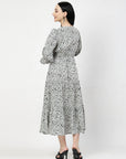 nimal Print Bell Sleeve Dress