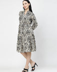 Print Fit & Flare Dress