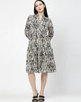 Print Fit & Flare Dress