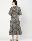 Animal Print Fit & Flare Dress