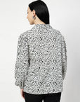 Women Opaque Printed Casual Buttoned Top