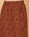 Rust Printed Top With Skirt Co-Ords
