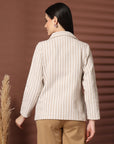 Striped Single Breasted Blazer