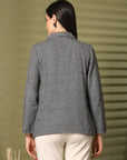 Checked Single-Breasted Blazer