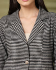 Checked Single-Breasted Blazer