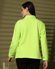 Women Fleece Open Front Jacket