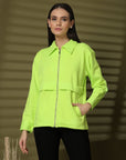 Women Fleece Open Front Jacket