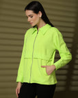Women Fleece Open Front Jacket