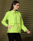 Women Fleece Open Front Jacket
