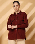Women Fleece Open Front Jacket