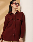 Women Fleece Open Front Jacket