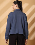 Women Fleece Open Front Jacket