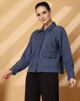 Women Fleece Open Front Jacket