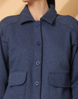 Women Fleece Open Front Jacket