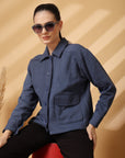 Women Fleece Open Front Jacket