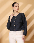 Long Sleeves Cotton Regular Jacket