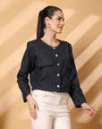 Long Sleeves Cotton Regular Jacket