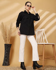 Women Fleece Open Front Jacket