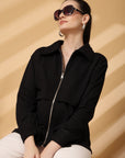 Women Fleece Open Front Jacket