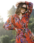 Print Fit & Flare Dress