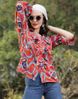 Print Shirt Style Top