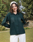 Women Opaque Casual Buttoned Top