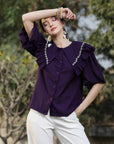 Women Opaque Checked Casual Buttoned Top