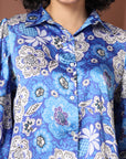 Floral Print Puff Sleeve Crop Top