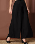 Women Loose Fit Pleated Trousers