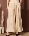 Women Loose Fit Pleated Trousers