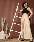 Women Loose Fit Pleated Trousers