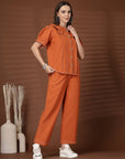 Round Neck Top With Trousers Co-Ords Set