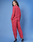 Ethnic Motifs Printed Mandarin Collar Shirt & Trouser