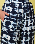 Women Tie Dyed Crop Top With Trouser