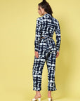 Women Tie Dyed Crop Top With Trouser