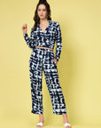 Women Tie Dyed Crop Top With Trouser